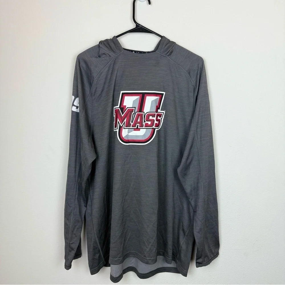 adidas Gray UMass Long Sleeve Tee